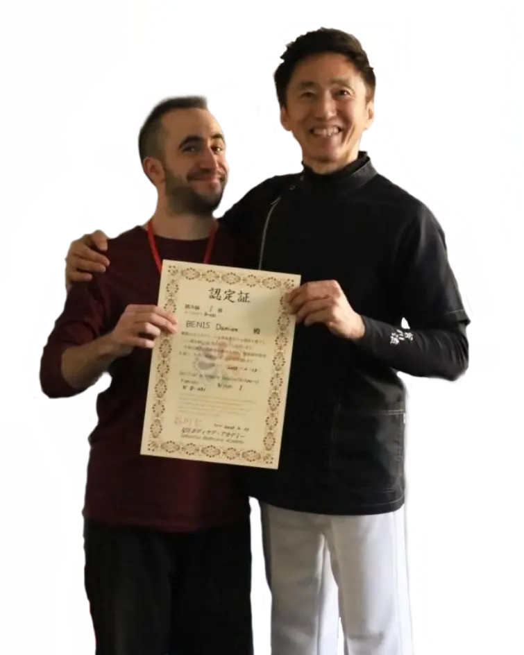 Sokuatsu Massage Japonais avec les pieds, Bénis Damien Yubizen rencontre Tanikawa sensei ryu